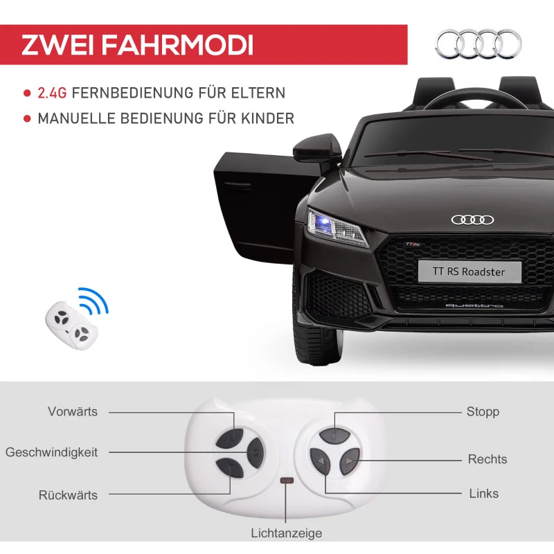 HomCom Elektrische Auto, Audi TT RS zwart