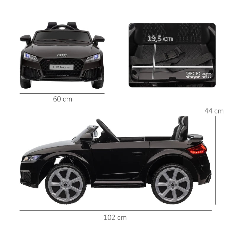HomCom Elektrische Auto, Audi TT RS zwart