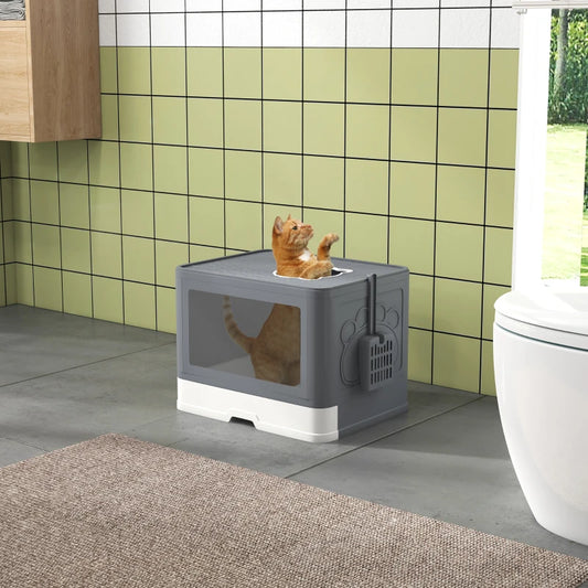 PawHut Kattenbak met deksel