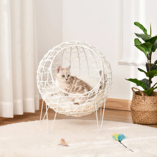 PawHut rotan Kattenmand